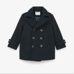 Zara Boys Navy Pea Coat